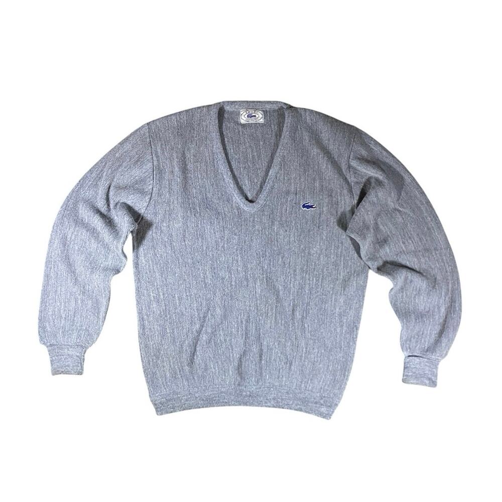 Vintage 70s Lacoste x Izod Gray Orion Sweater - L